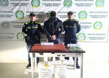 Capturan una persona en Cogua, Cundinamarca, por porte de explosivos.