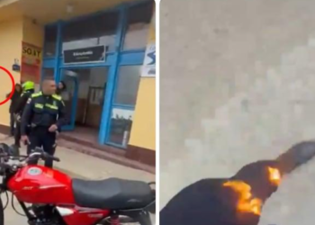 Judicializan a adolescente que prendió fuego a un agente de tránsito y a una motocicleta en Guasca
